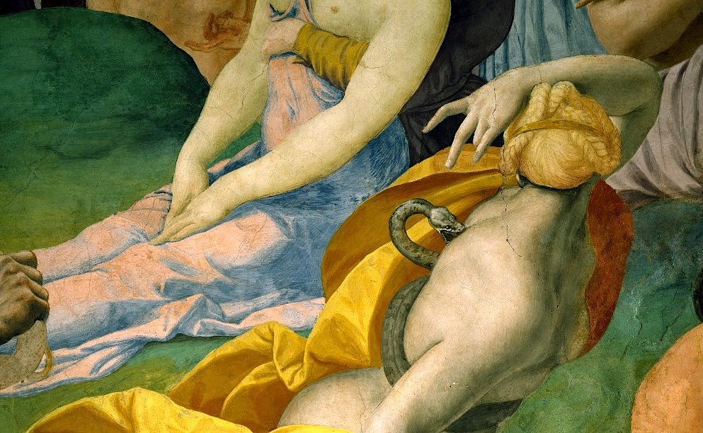 L'adorazione del serpente di bronzo - Bronzino - Affresco della Cappella di Eleonora da Toledo - Museo di Palazzo Vecchio, Firenze 1540-45